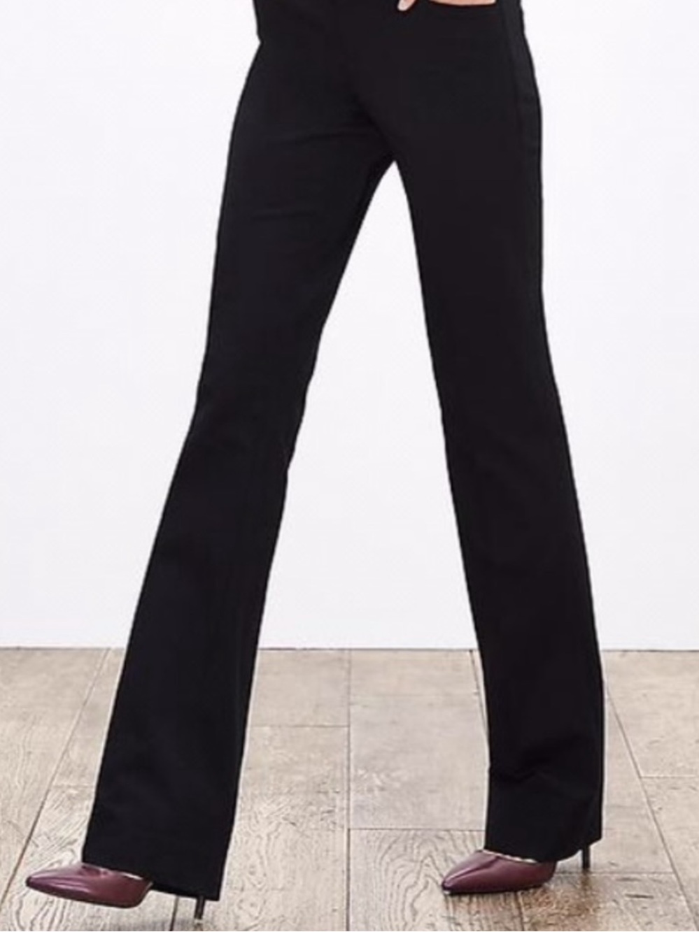NEW* Banana Republic 323 Trouser Martin Fit Stretch Pants Slacks 10 Long Black